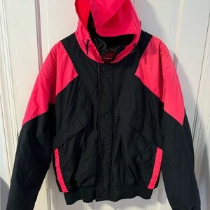 Pacific Trail Retro Warm Ski/Snow Jacket. Size L. Neon Red/Black. EUC Orig Owner